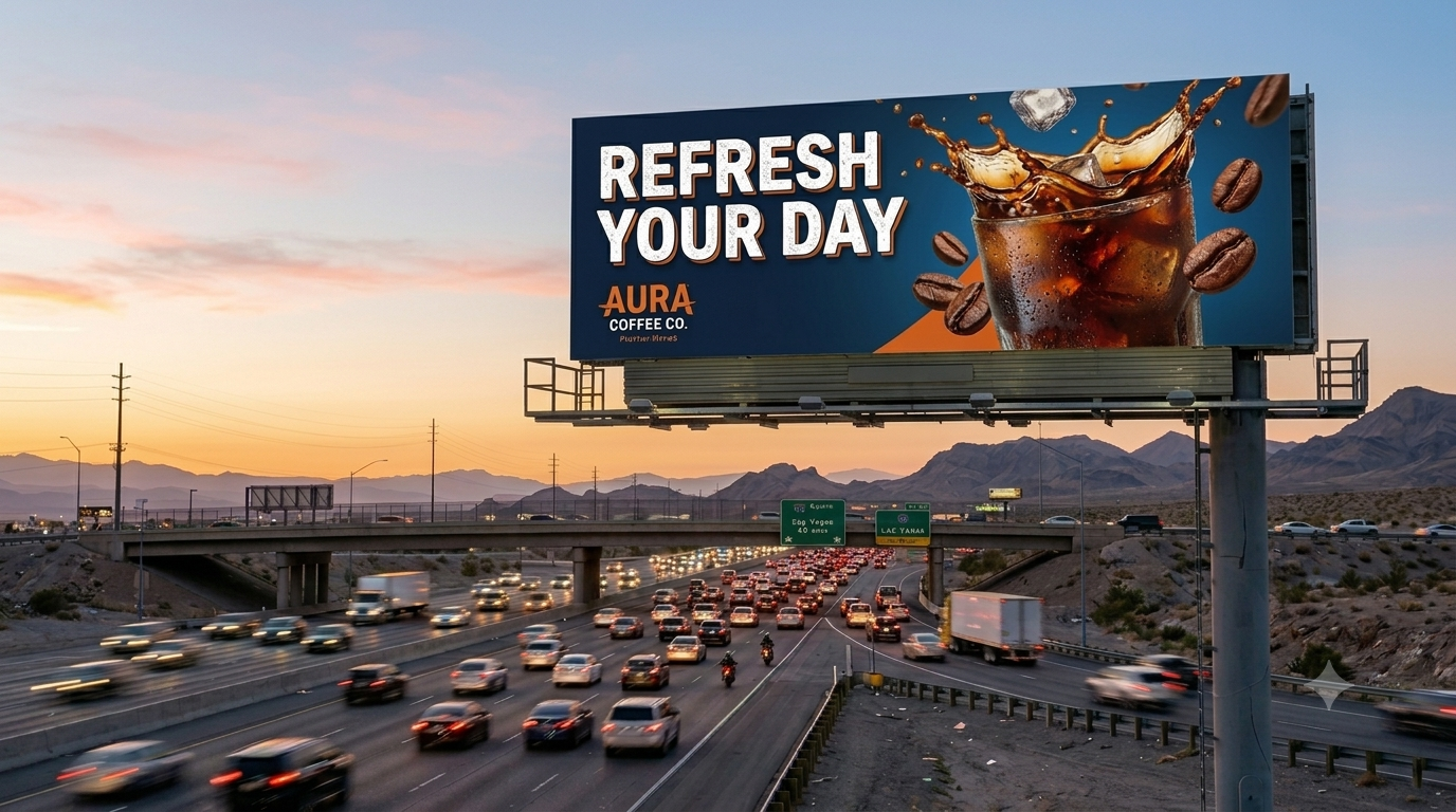 Large roadside billboard