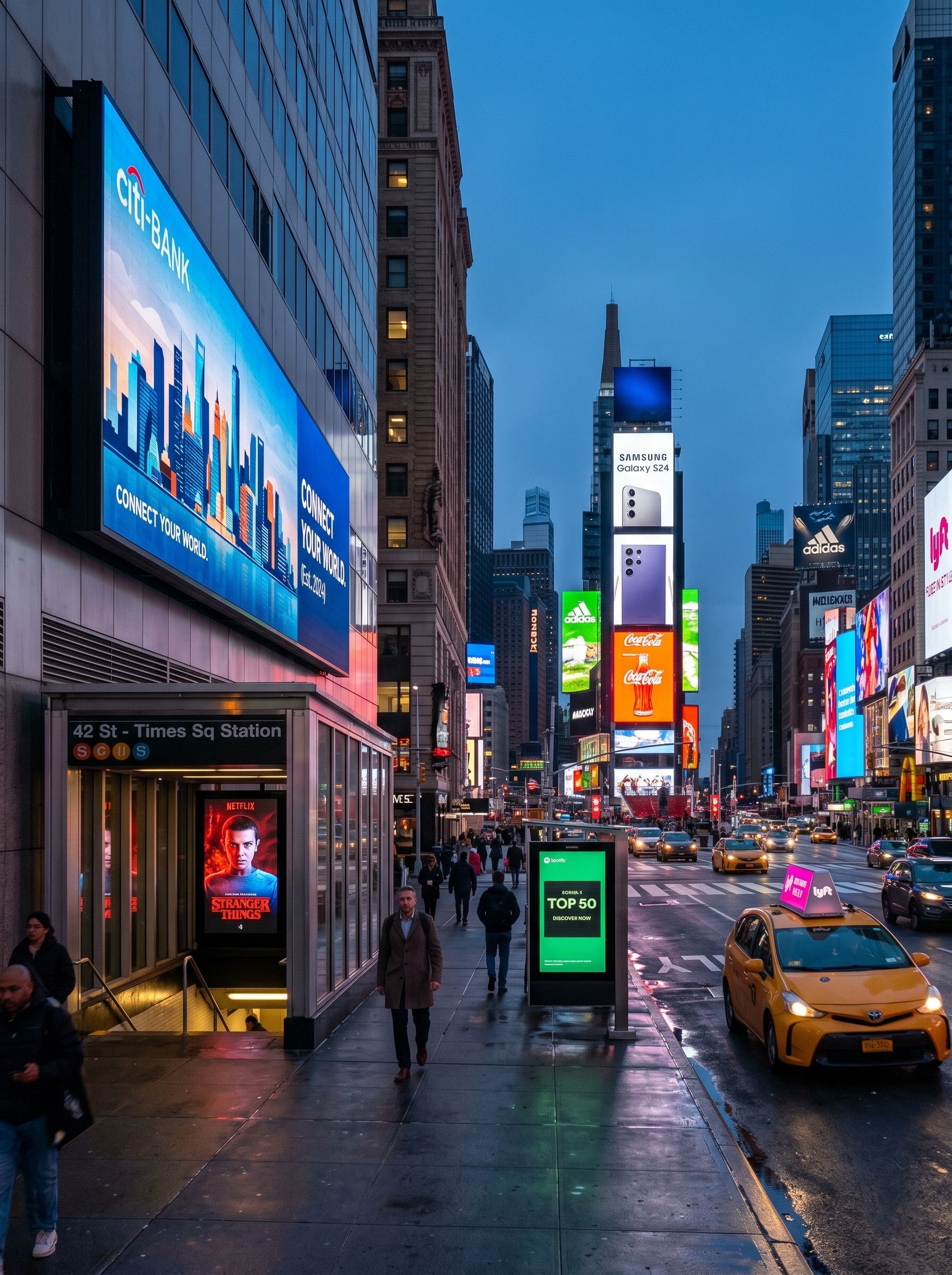 Digital billboards in Times Square