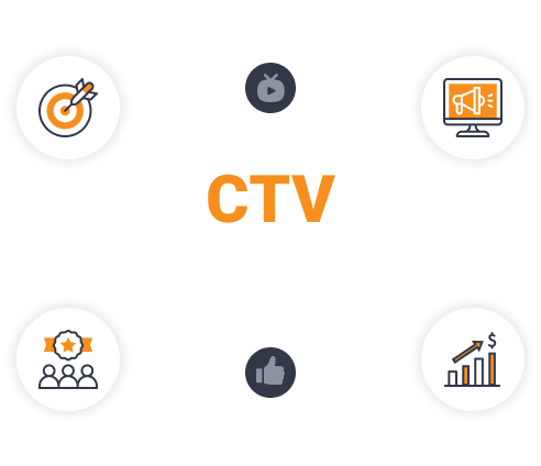 CTV digital marketing illustration