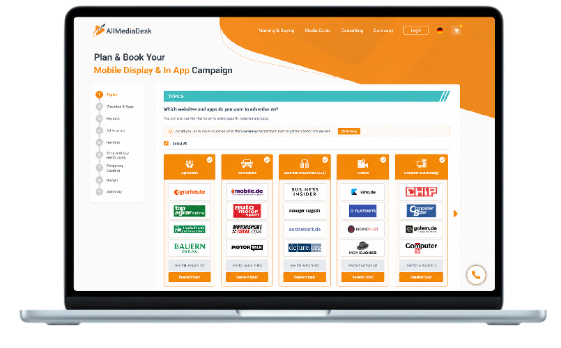Mobile campaign planning preview
